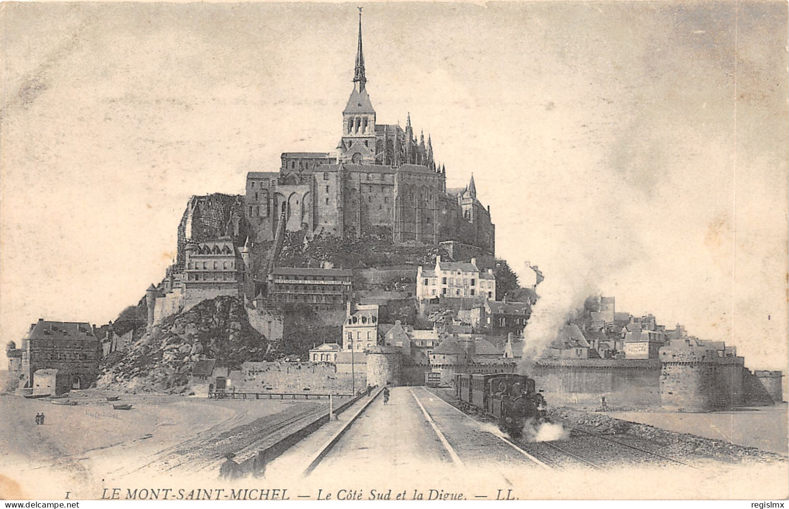 50-LE MONT SAINT MICHEL-CHEMIN DE FER-LOCOMOTIVE-N°583-G/0129 - Le Mont Saint Michel