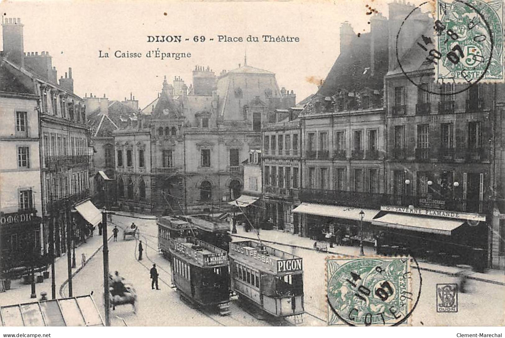 DIJON - Place Du Théâtre - La Caisse D'Epargne - Très Bon état - Dijon