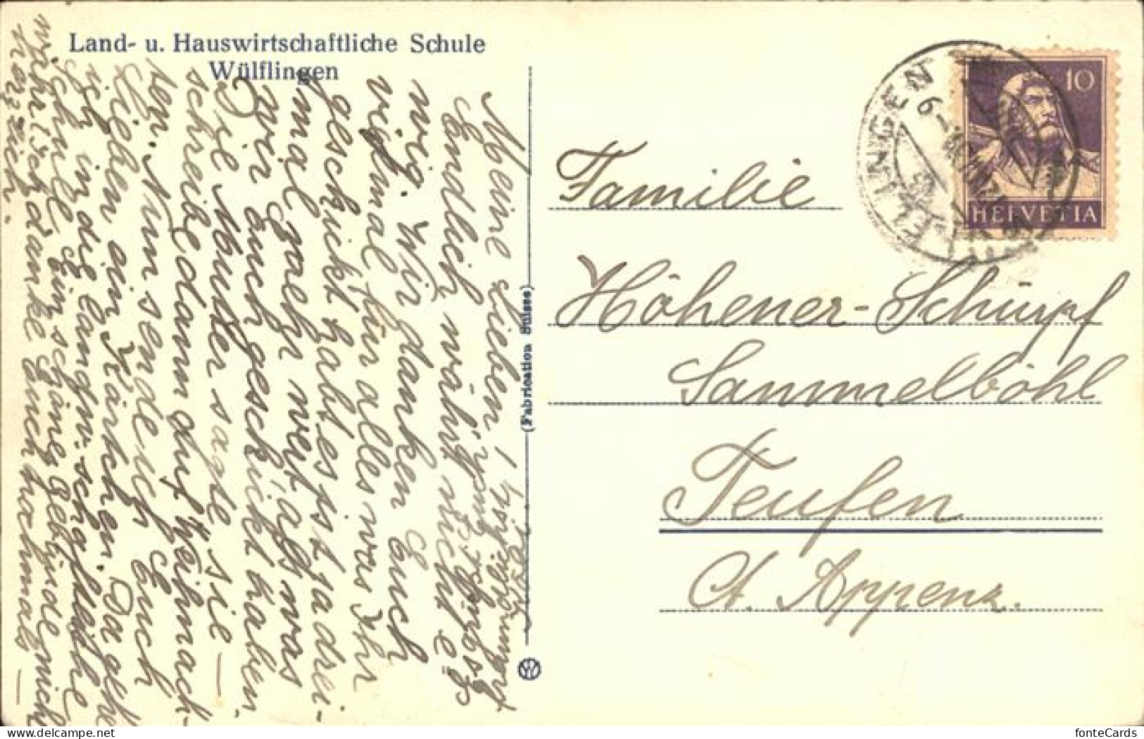 11324907 Wuelflingen City Land Und Hauswirtschaftliche Schule Winterthur - Sonstige & Ohne Zuordnung