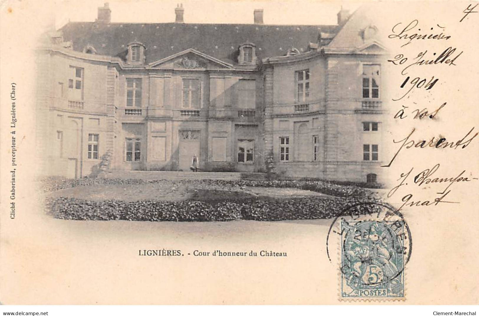 LIGNIERES - Cour D'honneur Du Château - Très Bon état - Sonstige & Ohne Zuordnung