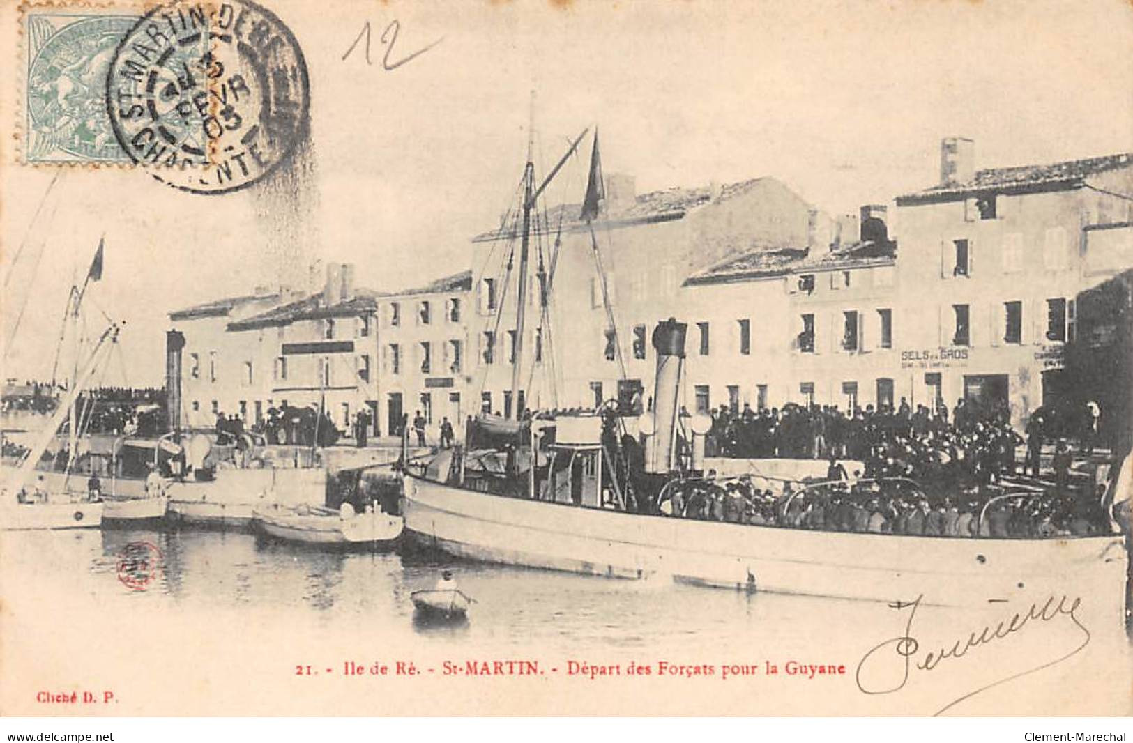 IEL DE RE - SAINT MARTIN - Départ Des Forçats Pour La Guyanne - Très Bon état - Saint-Martin-de-Ré