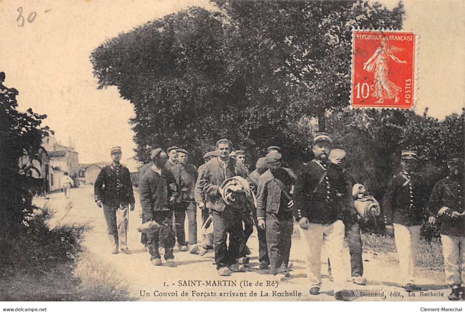 ILE DE RE - SAINT MARTIN - Un Convoi De Forçats Arrivant De La Rochelle  - Très Bon état - Saint-Martin-de-Ré