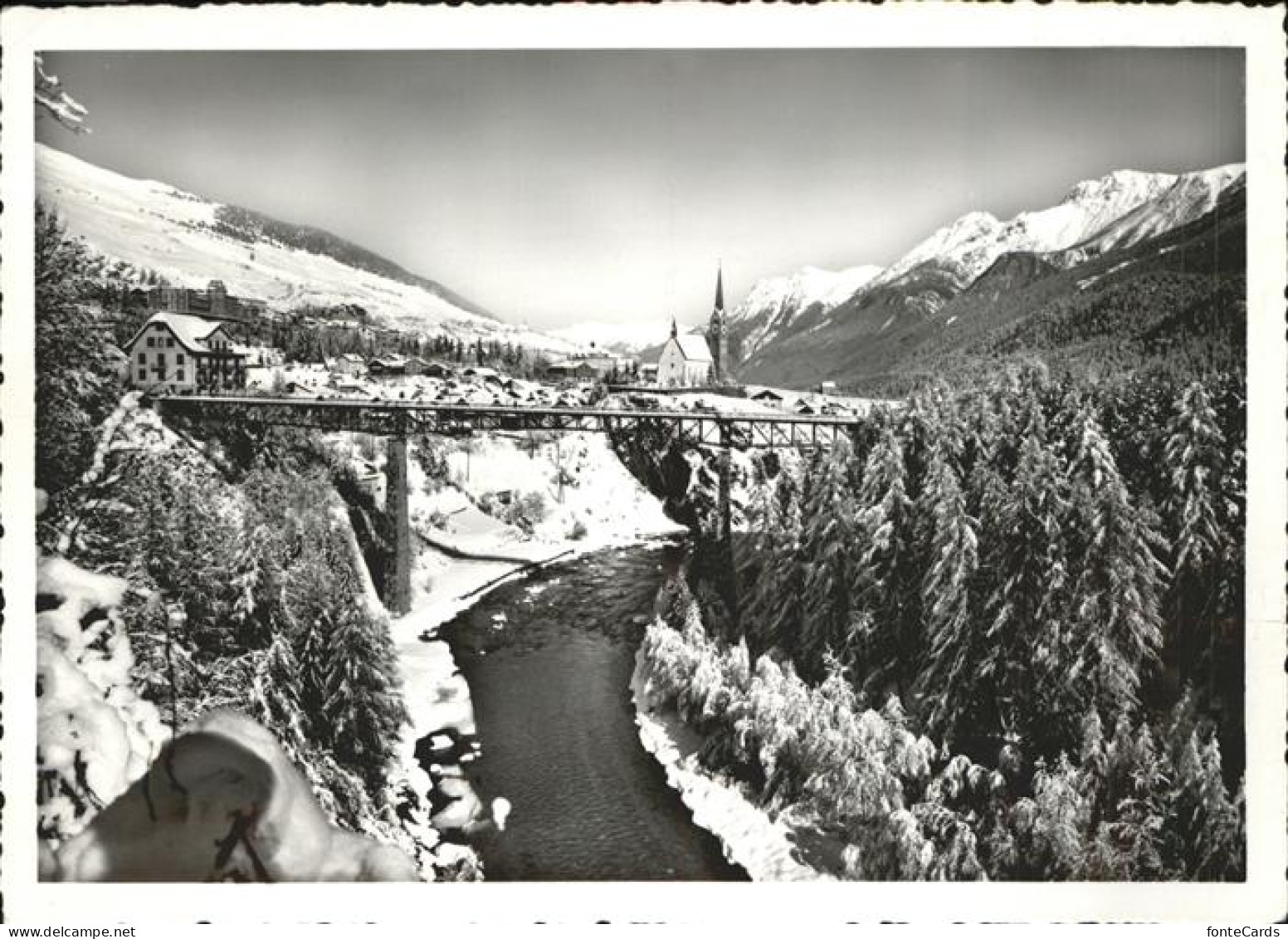 11324822 Schuls GR Partie Am Bach Bruecke Scuol - Sonstige & Ohne Zuordnung