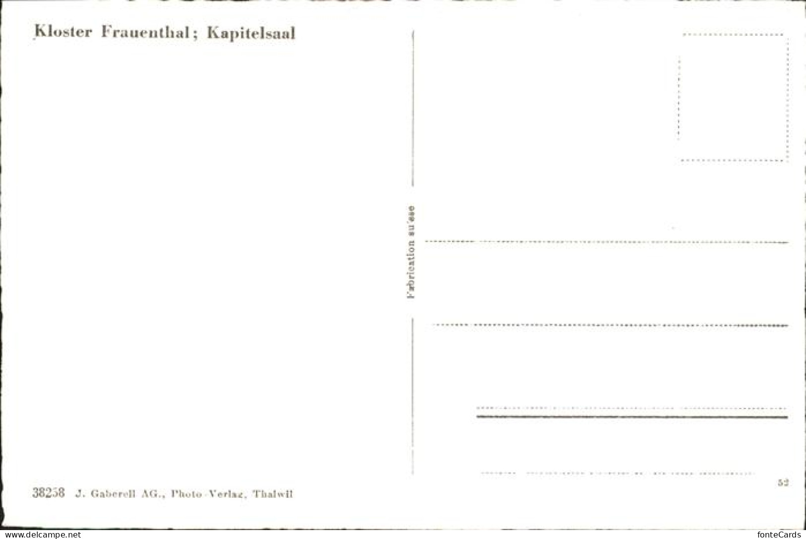 11324797 Cham ZG Kloster Frauenthal Kapitelsaal Cham ZG - Altri & Non Classificati