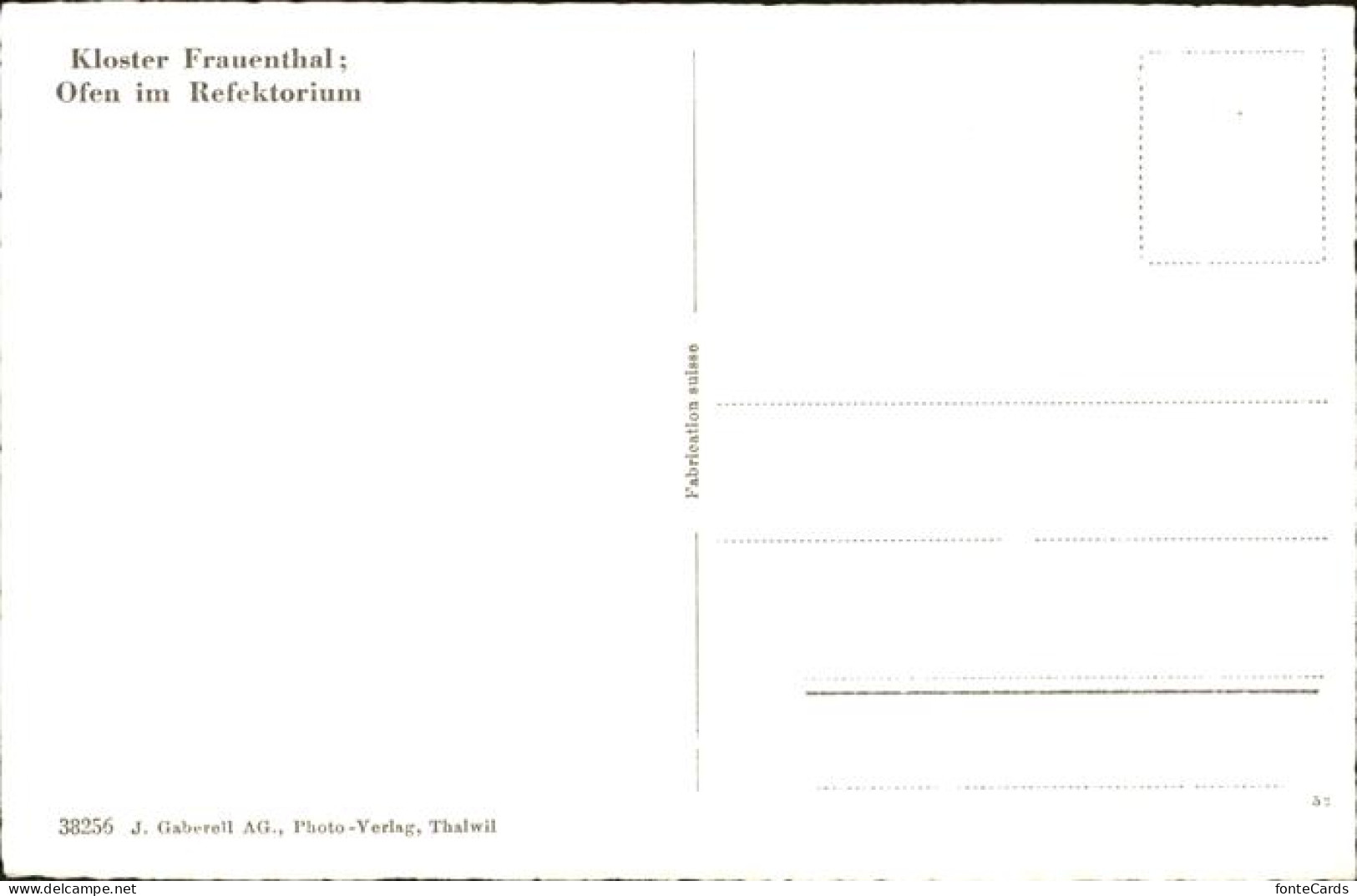 11324796 Cham ZG Kloster Frauenthal Ofen Im Refektorium Cham ZG - Andere & Zonder Classificatie