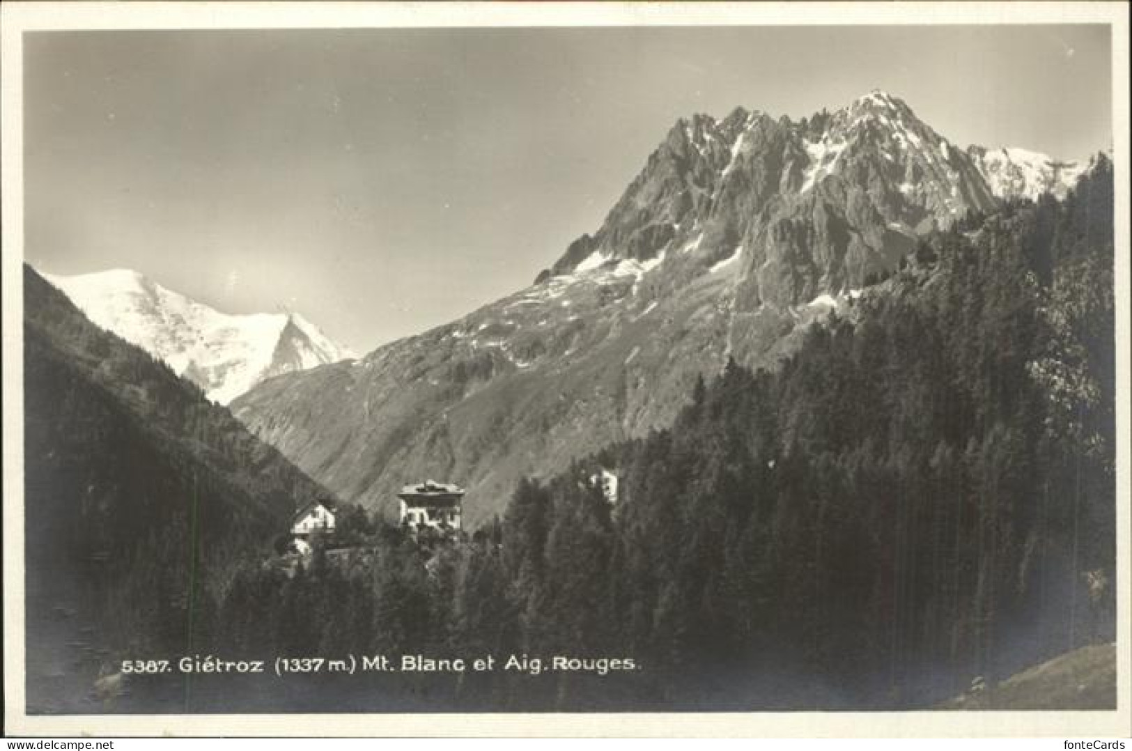 11324783 Gietroz Panorama Avec Mont Blanc Et Aig. Rouges Gietroz - Sonstige & Ohne Zuordnung