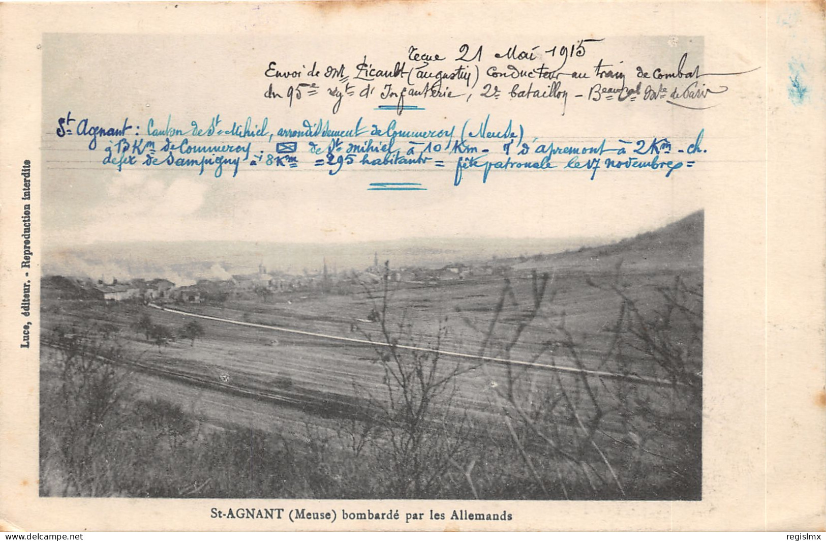 55-SAINT AGNANT-BOMBARDE-N°583-H/0249 - Autres & Non Classés