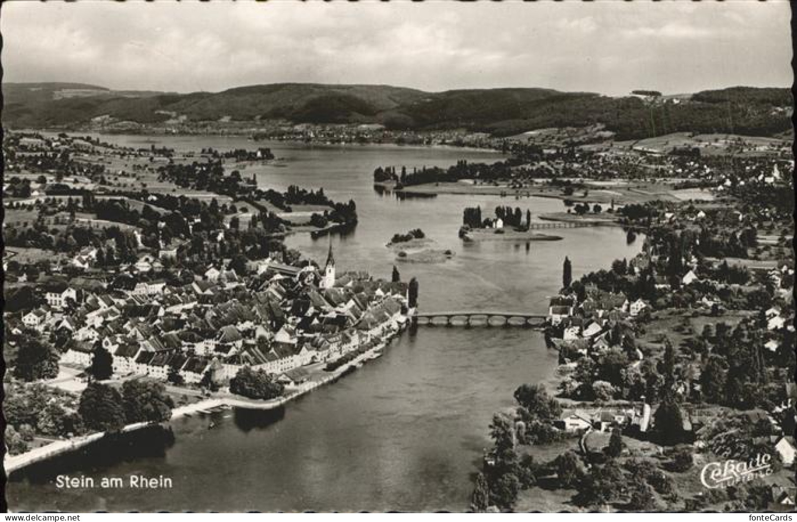 11324763 Stein Rhein Panorama Bruecke Fliegeraufnahme Stein Am Rhein - Sonstige & Ohne Zuordnung