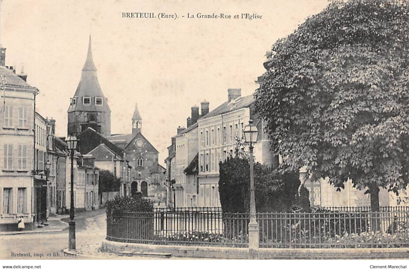 BRETEUIL - La Grande Rue Et L'Eglise - Très Bon état - Breteuil