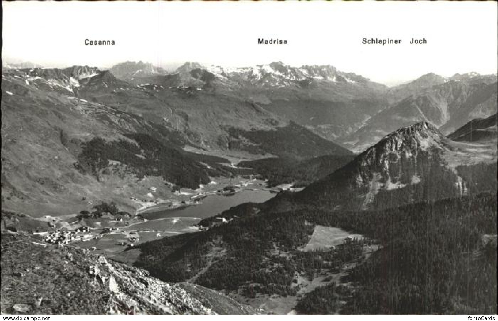 11324753 Davos GR Braema Bueel Blick Auf Davosersee Seehorn Und Raetikon Gebirge - Andere & Zonder Classificatie