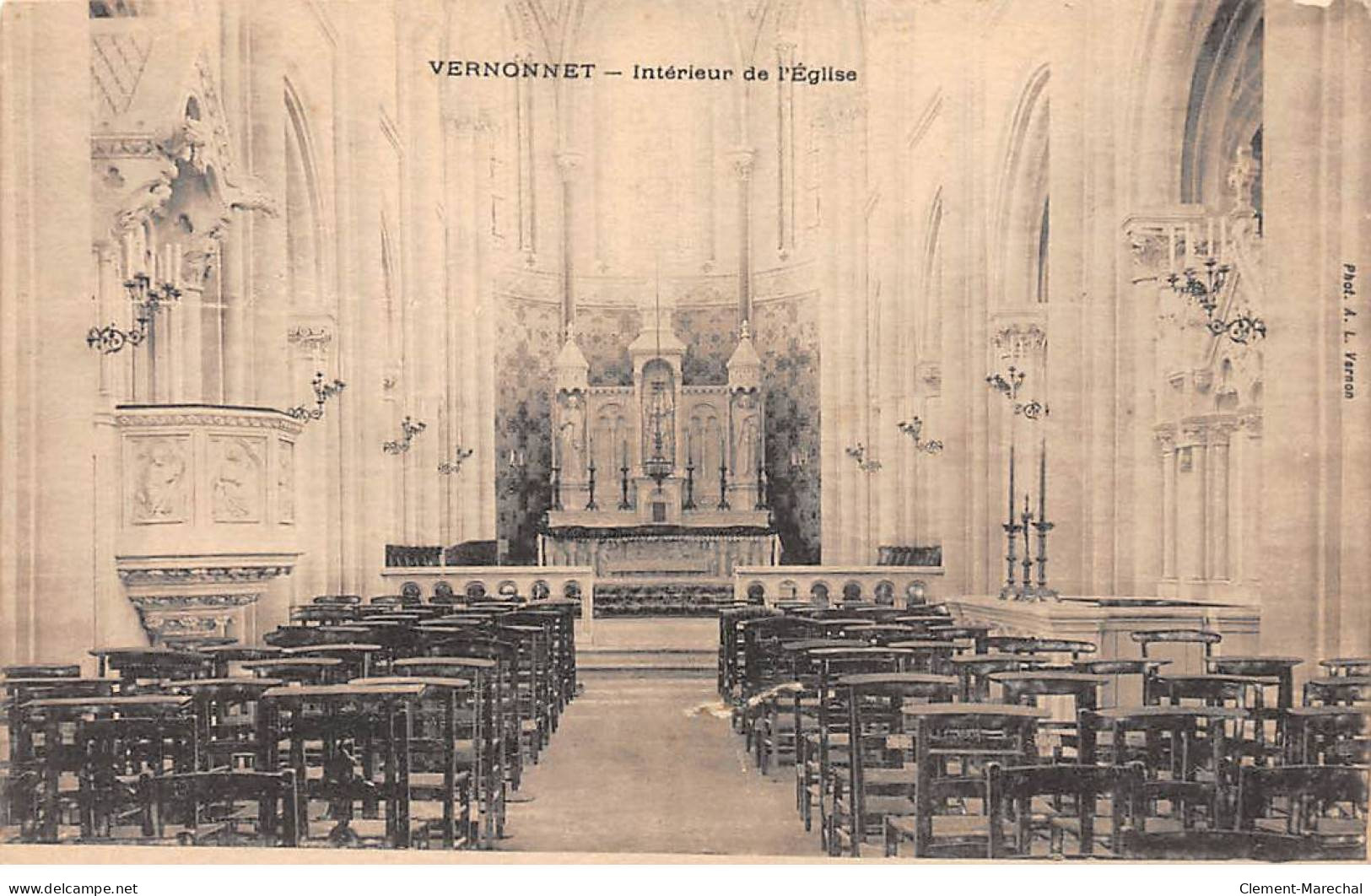 VERNONNET - Intérieur De L'Eglise - Très Bon état - Otros & Sin Clasificación