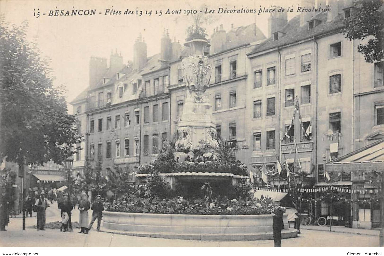 BESANCON - Fêtes De Aout 1910 - Les Décorations Place De La Révolution - Très Bon état - Besancon