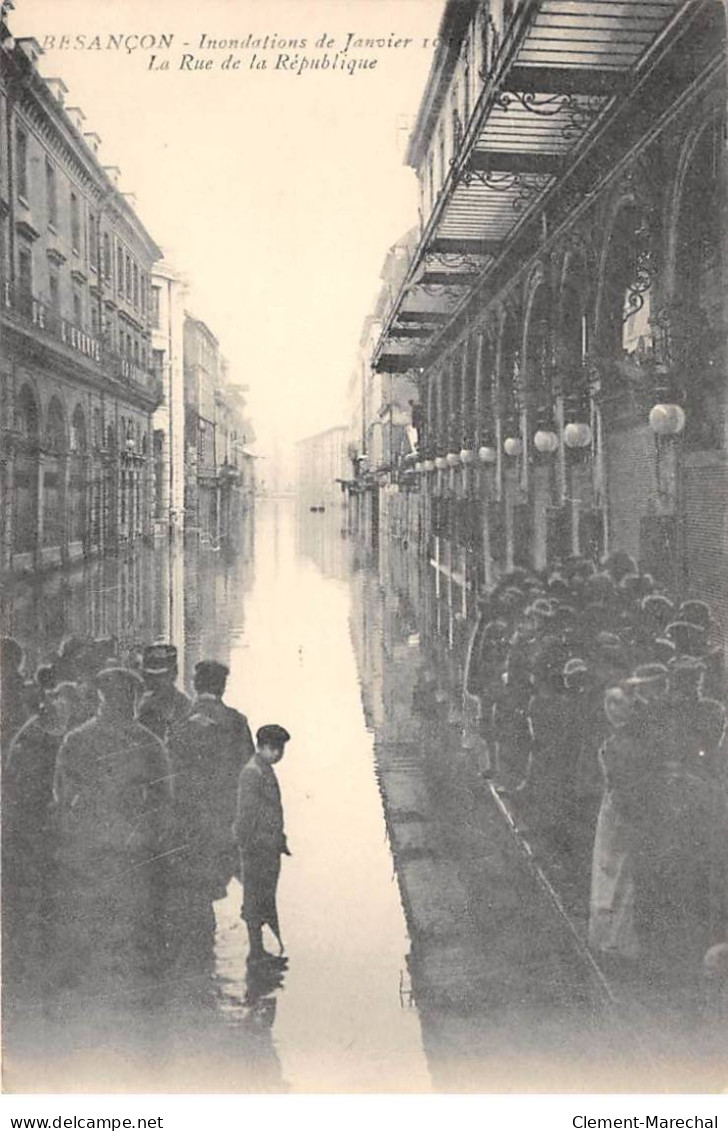 BESANCON - Inondations De 1910 - La Rue De La République - Très Bon état - Besancon