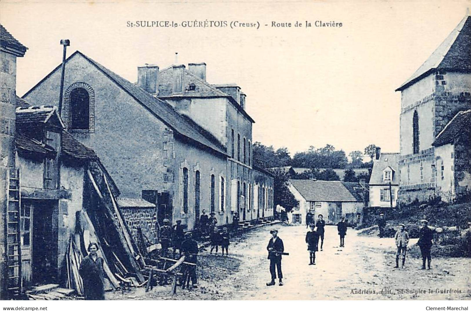 SAINT SULPICE LE GUERETOIS - Route De La Clavière - Très Bon état - Autres & Non Classés