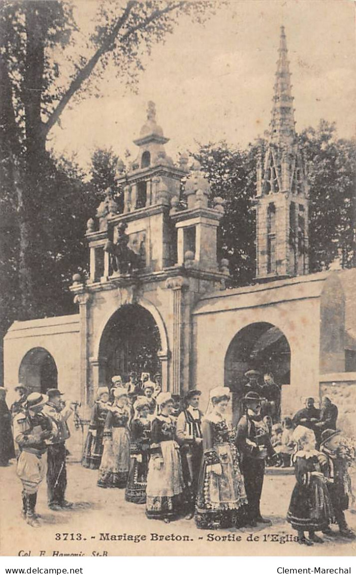 Mariage Breton - Sortie De L'Eglise - Très Bon état - Andere & Zonder Classificatie