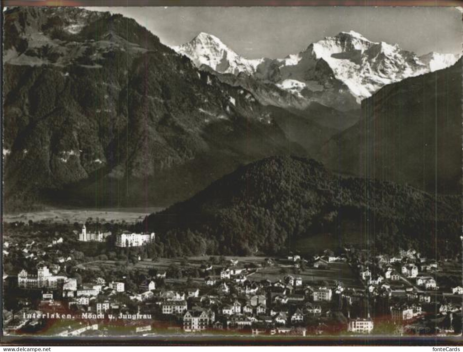 11324588 Interlaken BE Panorama Mit Moench Und Jungfrau Interlaken - Sonstige & Ohne Zuordnung