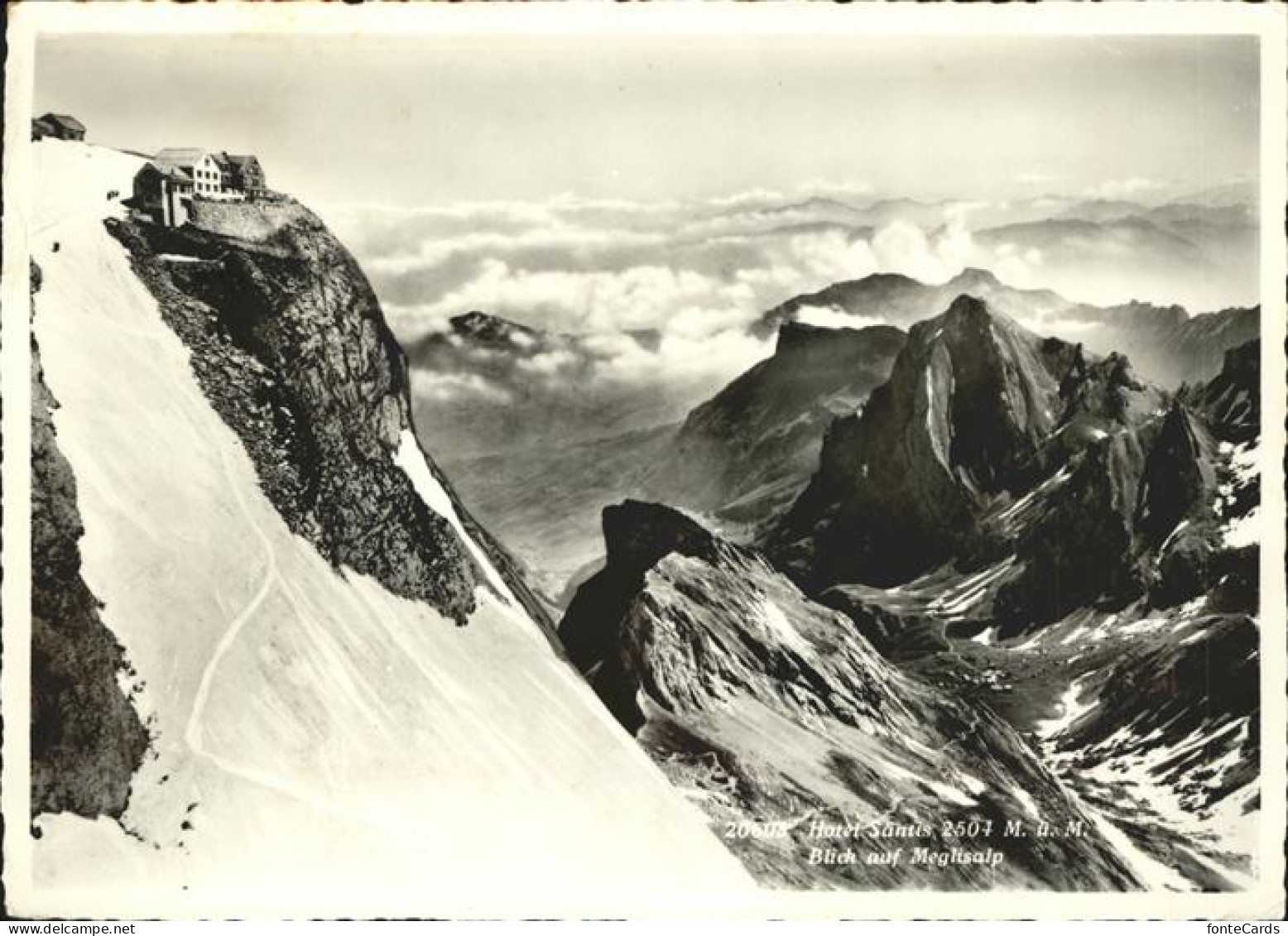 11324551 Schwaegalp AR Berghotel Saentis Blick Auf Meglisalp Appenzeller Alpen S - Sonstige & Ohne Zuordnung