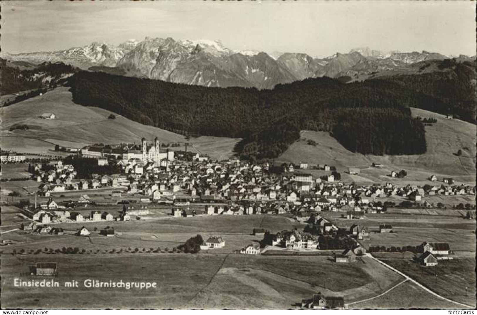 11324489 Einsiedeln SZ Panorama Mit Glaernischgruppe Glarner Alpen Einsiedeln - Andere & Zonder Classificatie