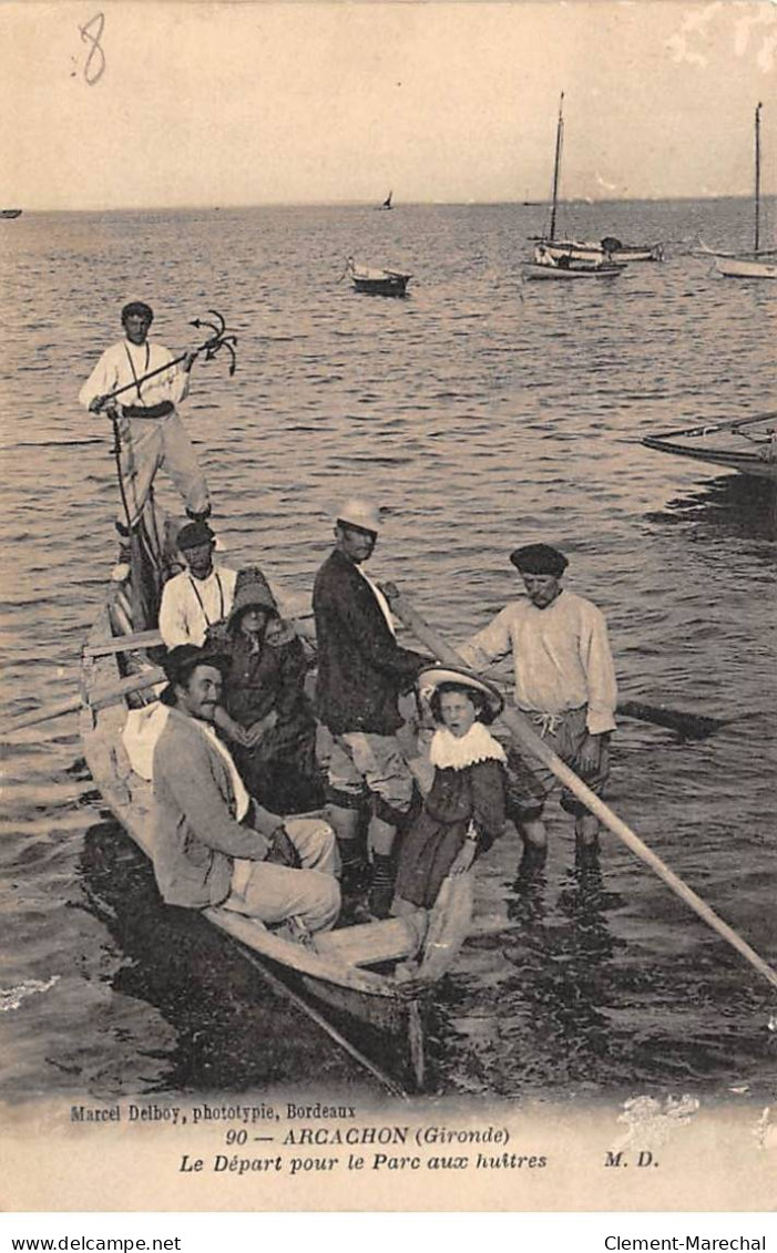 ARCACHON - Le Départ Pour Le Parc Aux Huîtres - Très Bon état - Arcachon