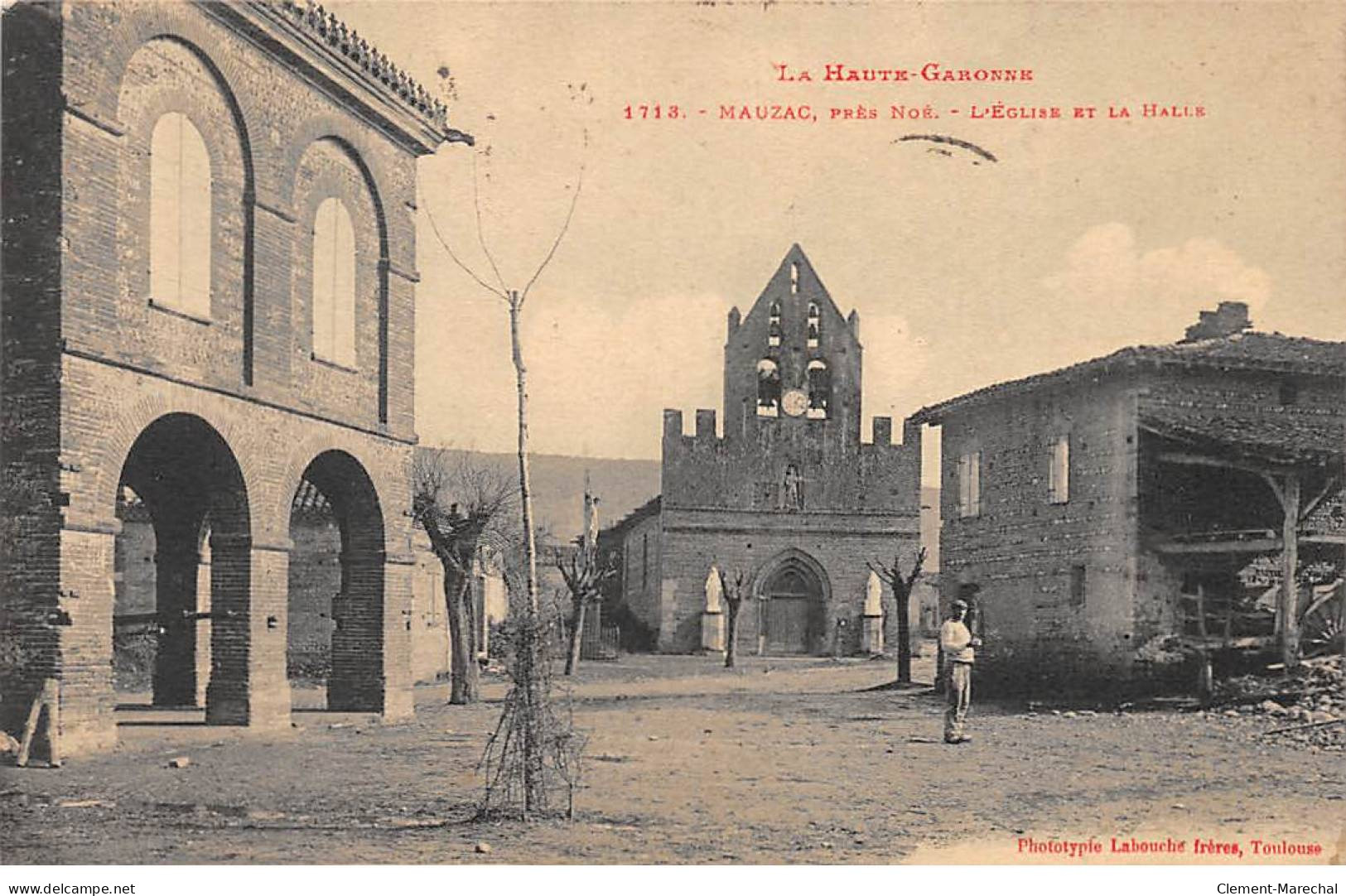 MAUZAC Près Noé - L'Eglise Et La Halle - Très Bon état - Other & Unclassified