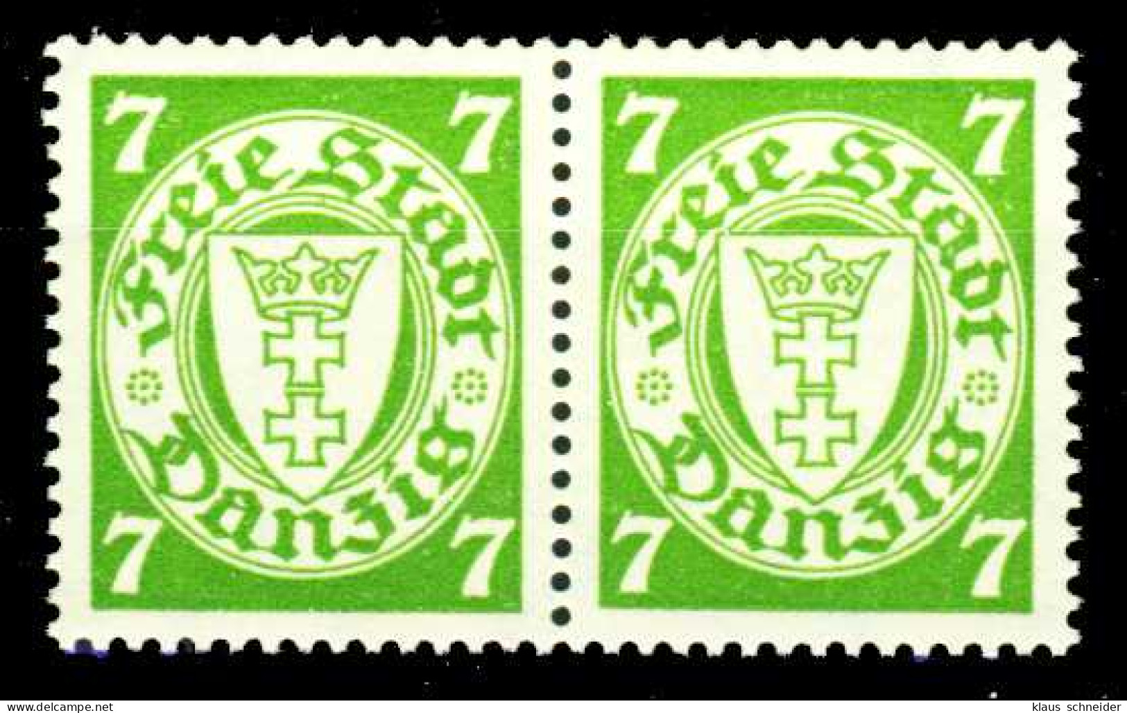 DANZIG 1933 Nr 236a Postfrisch WAAGR PAAR X399236 - Nuovi