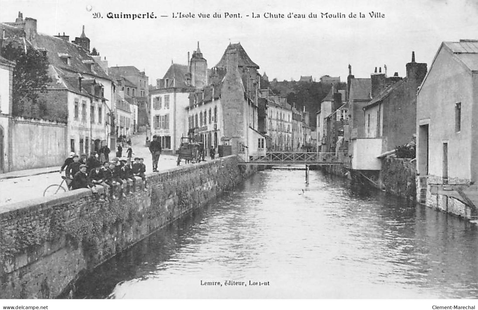 QUIMPERLE - L'Isole Vue Du Pont - La Chute D'Eau Du Moulin De La Ville - Très Bon état - Quimperlé