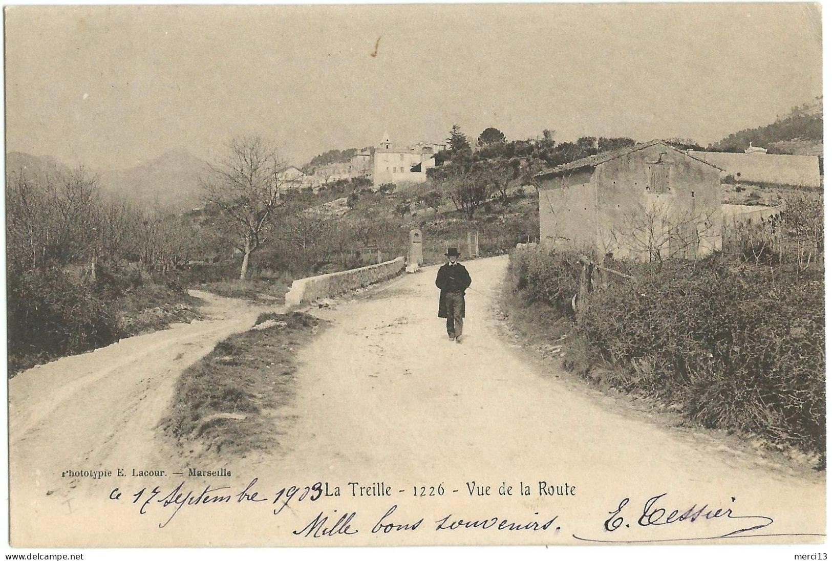 Précurseur De LA TREILLE (13) – Vue De La Route. Editeur Lacour, N° 1226. - Zonder Classificatie