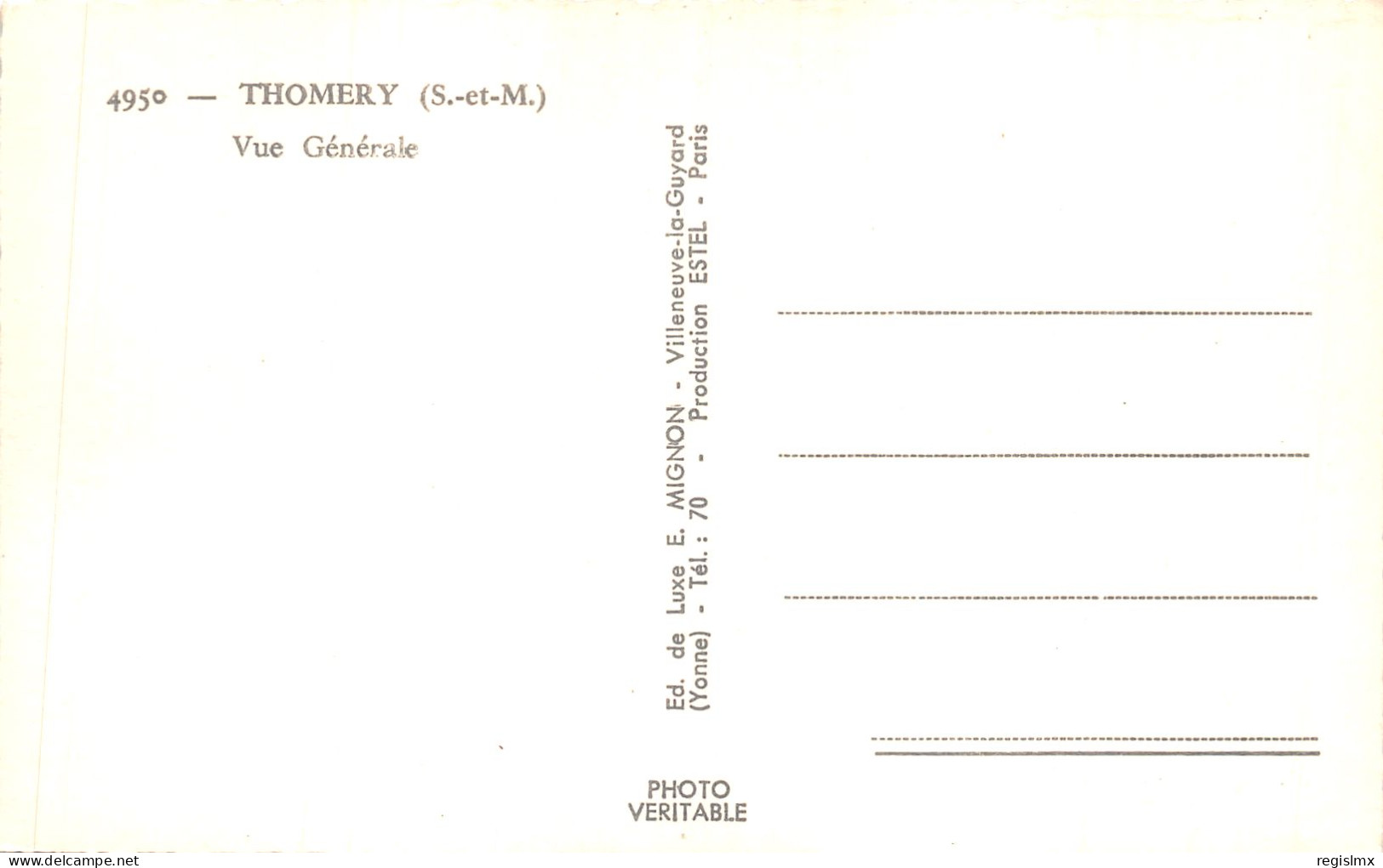 77-THOMERY -N°584-G/0381 - Autres & Non Classés