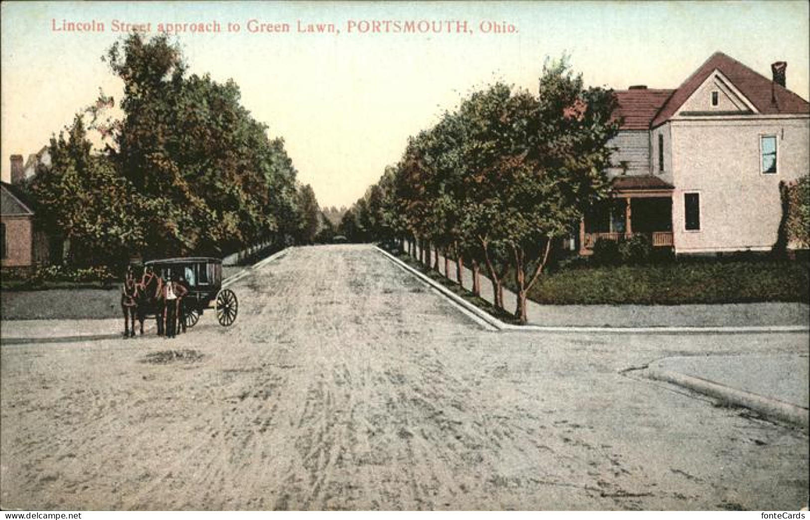 11322864 Portsmouth Ohio Lincoln Street Approach To Green Lawn Portsmouth Ohio - Sonstige & Ohne Zuordnung