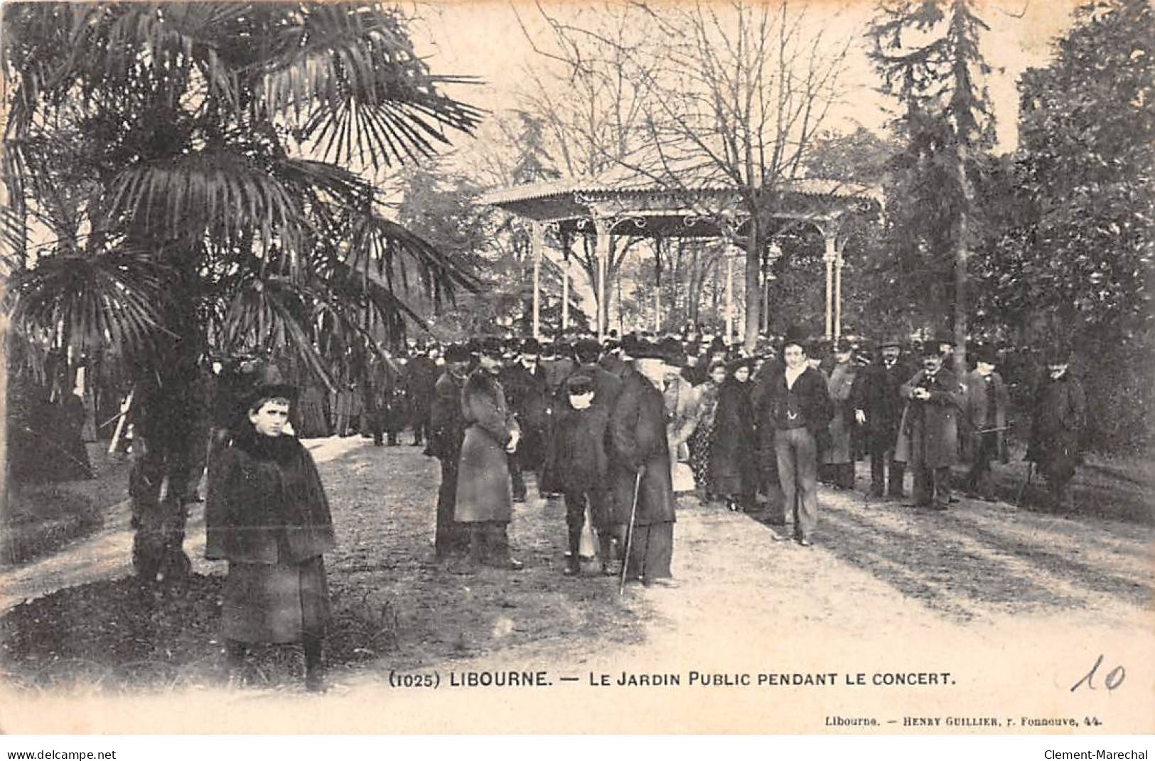 LIBOURNE - Le Jardin Public Pendant Le Concert - Très Bon état - Libourne