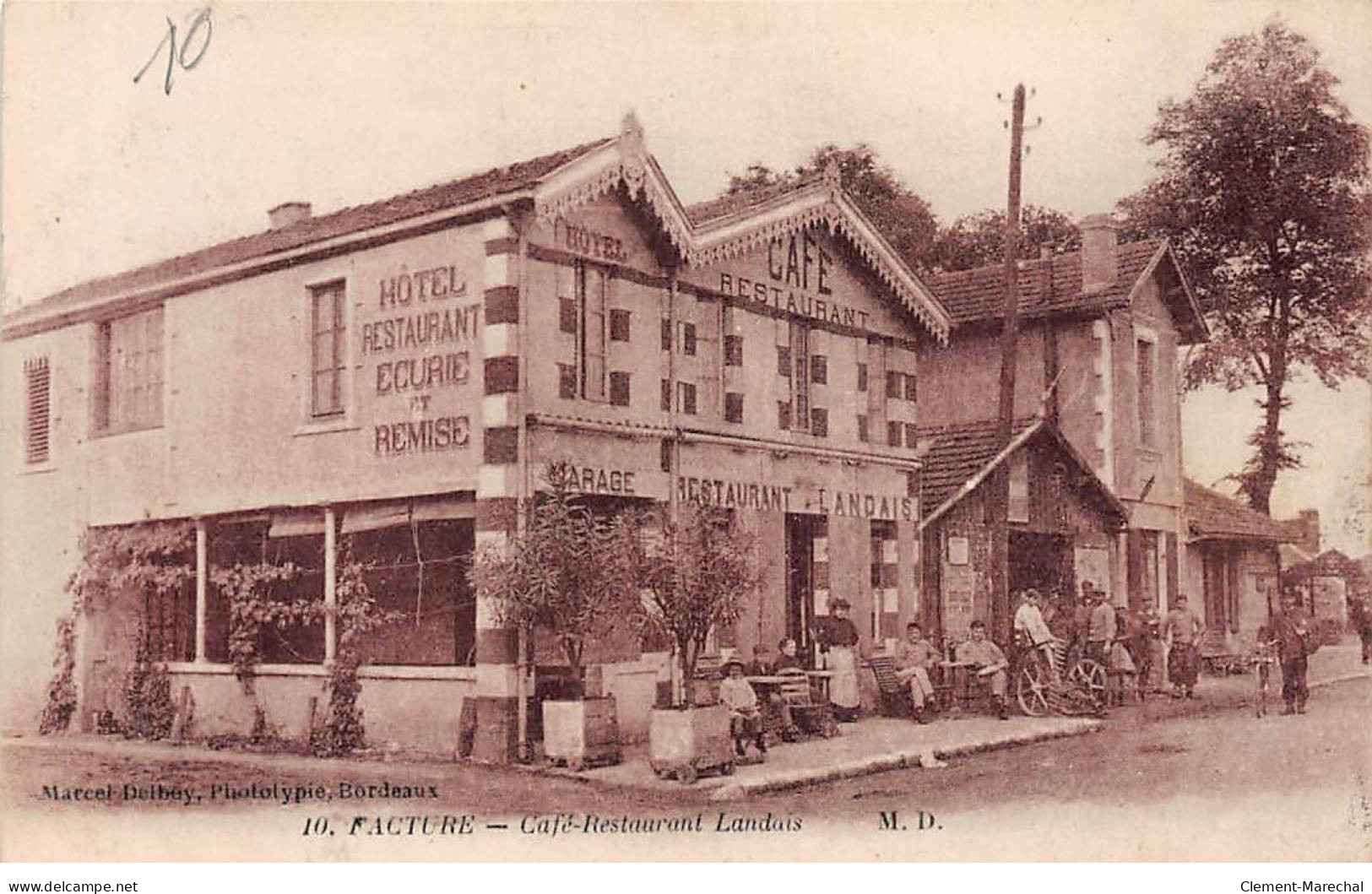 FACTURE - Café Restaurant Landais - Très Bon état - Sonstige & Ohne Zuordnung