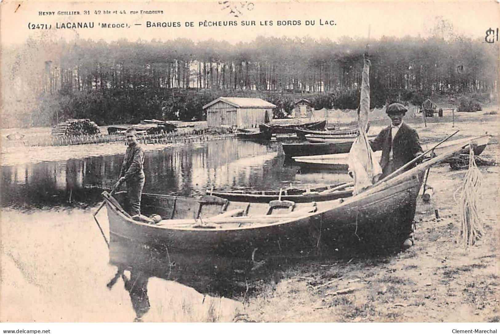 LACANAU - Barques De Pêcheurs Sur Les Bords Du Lac - Très Bon état - Autres & Non Classés