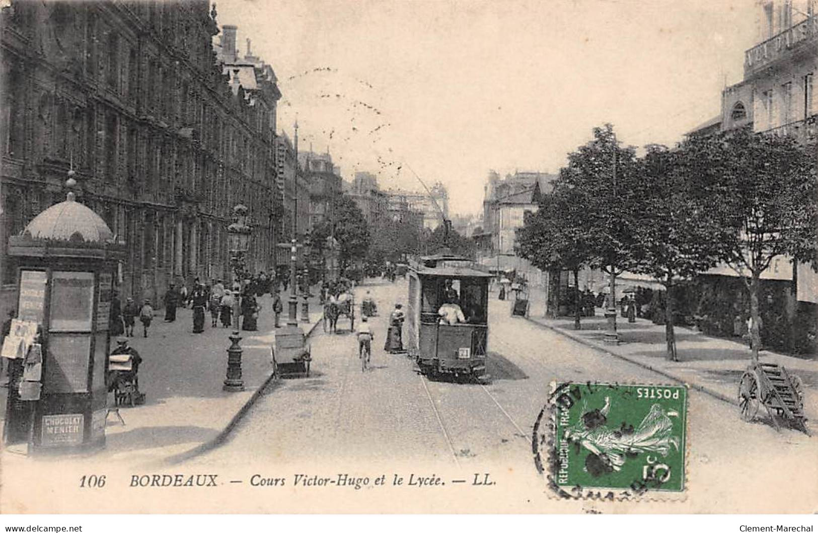 BORDEAUX - Cours Victor Hugo Et Le Lycée - Très Bon état - Bordeaux