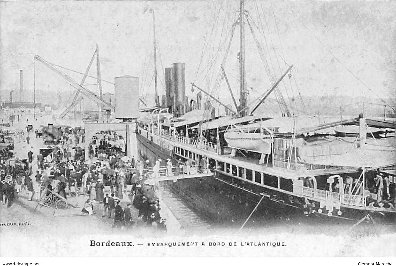 BORDEAUX - Embarquement à Bord De L'Atlantique - Très Bon état - Bordeaux