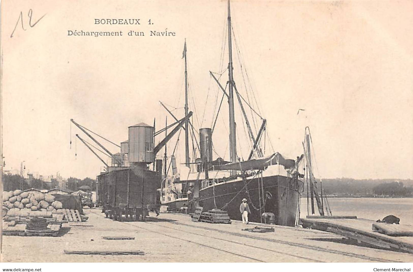 BORDEAUX - Déchargement D'un Navire - Très Bon état - Bordeaux