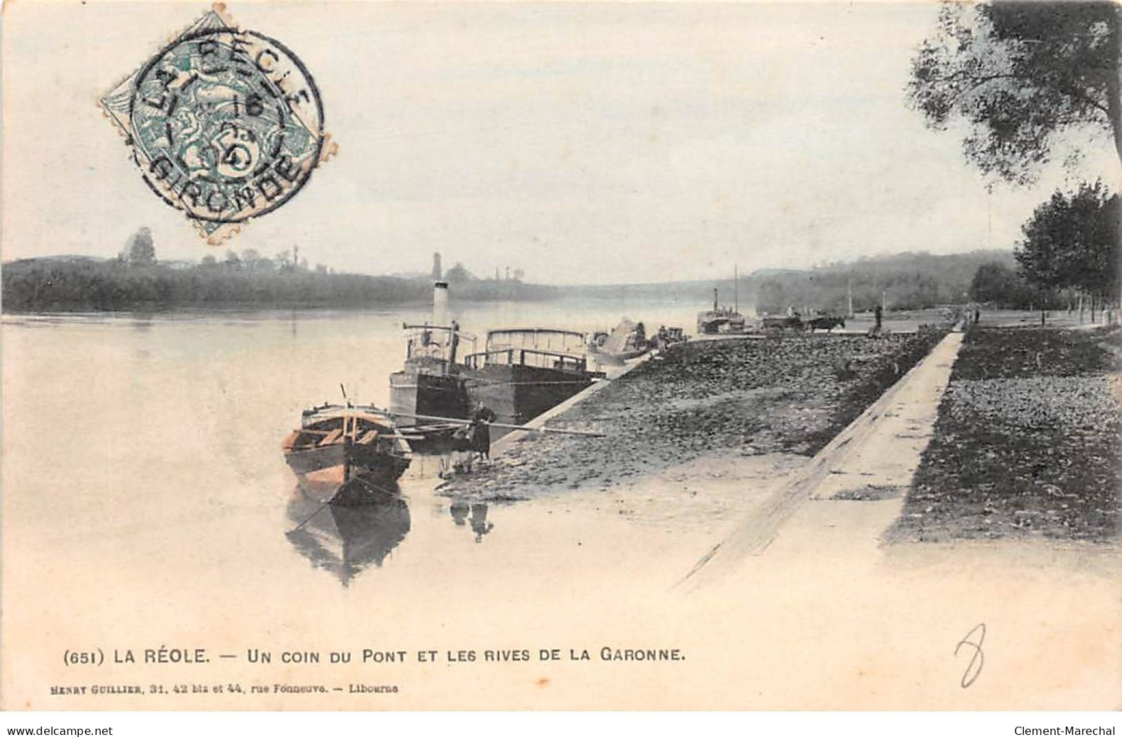 LA REOLE - Un Coin Du Pont Et Les Rives De La Garonne - Très Bon état - La Réole