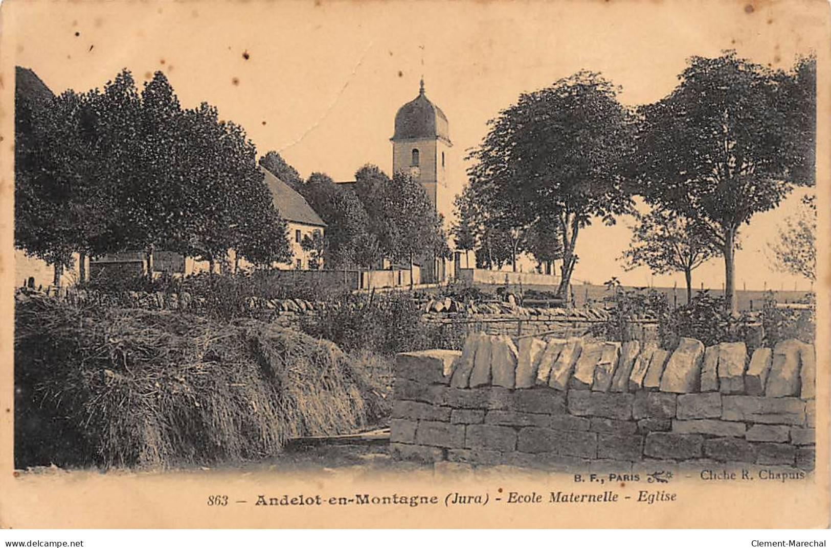 ANDELOT EN MONTAGNE - Ecole Maternelle - Eglise - Très Bon état - Sonstige & Ohne Zuordnung