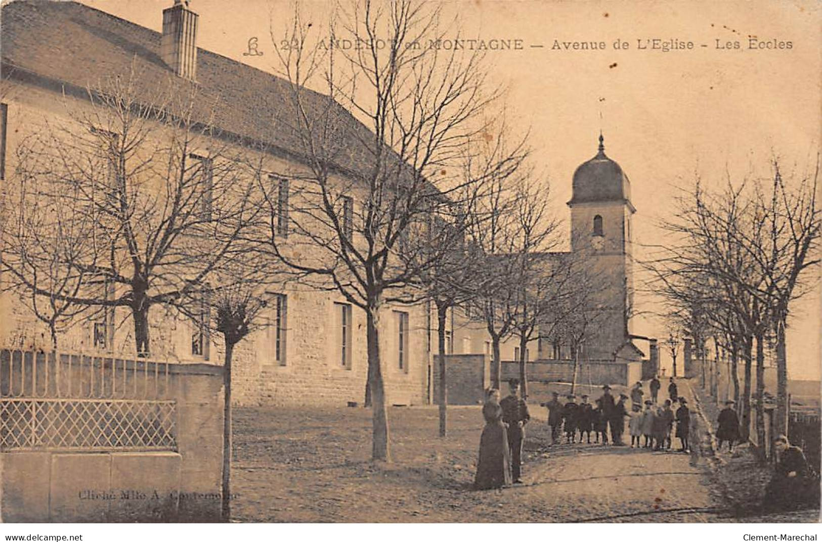 ANDELOT EN MONTAGNE - Avenue De L'Eglise - Les Ecoles - Très Bon état - Sonstige & Ohne Zuordnung