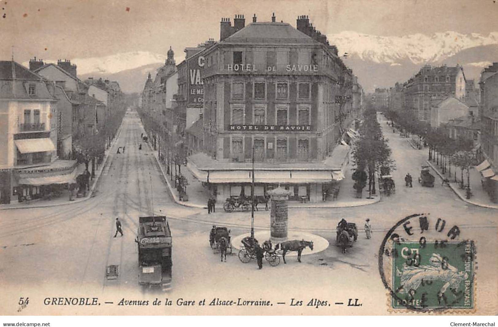 GRENOBLE - Avenues De La Gare Et Alsace Lorraine - Les Alpes - Très Bon état - Grenoble