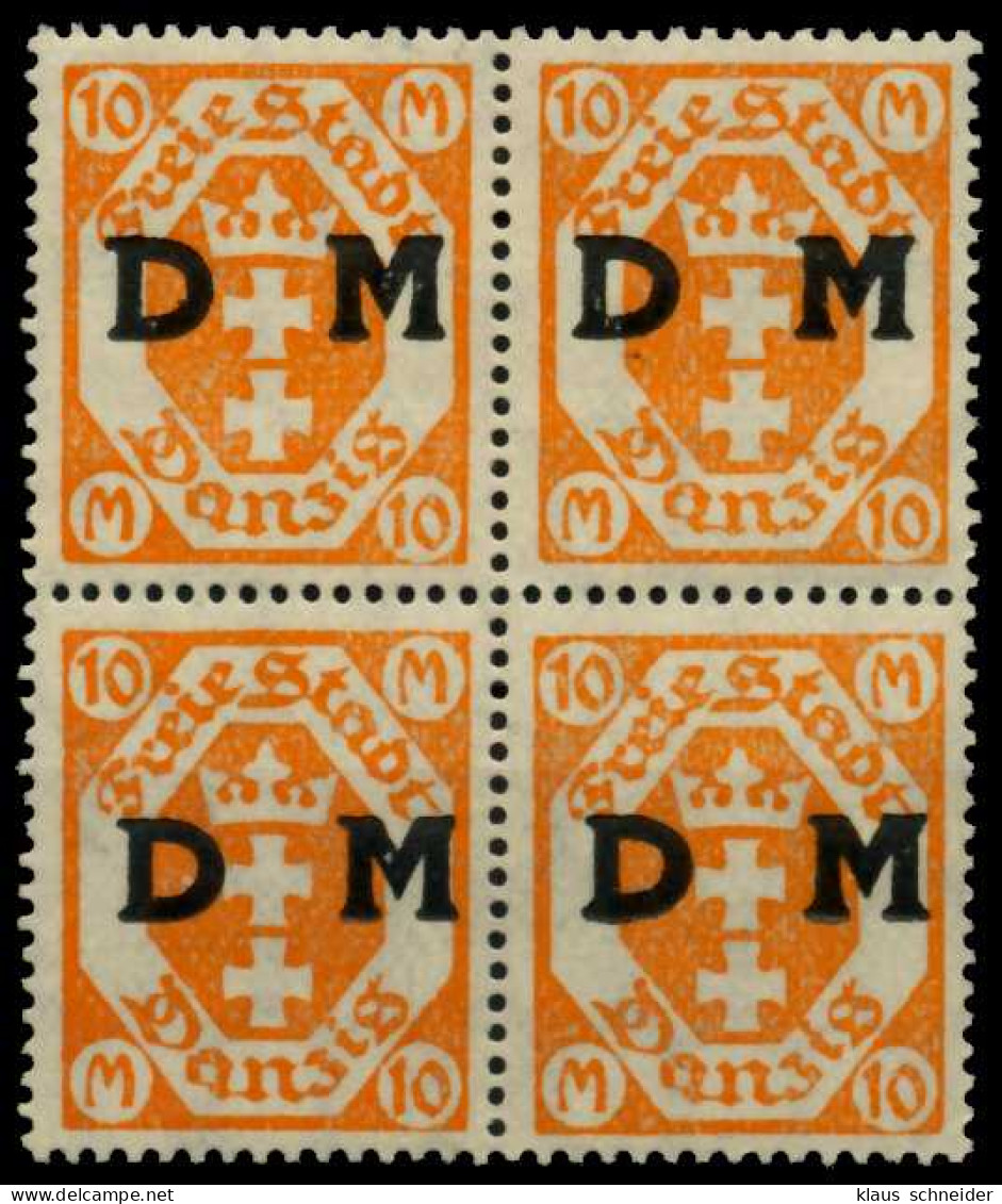 DANZIG DIENSTMARKEN Nr 27 Postfrisch VIERERBLOCK X7723DE - Mint