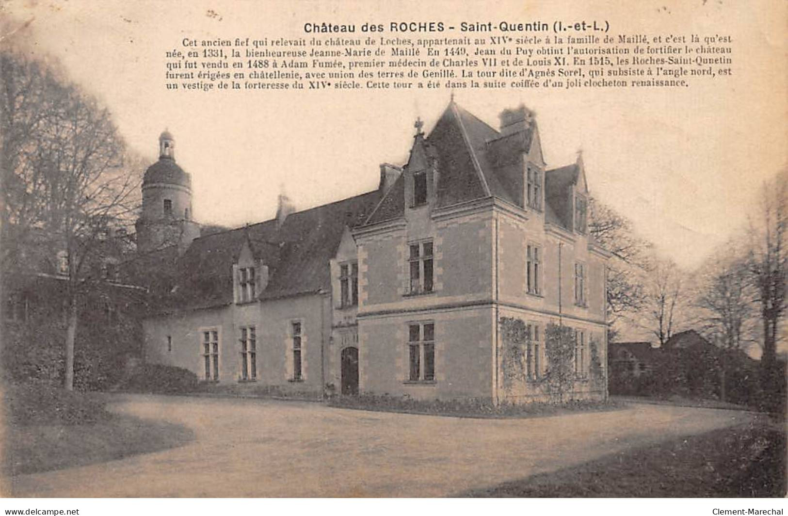 SAINT QUENTIN - Château Des Roches - Très Bon état - Otros & Sin Clasificación