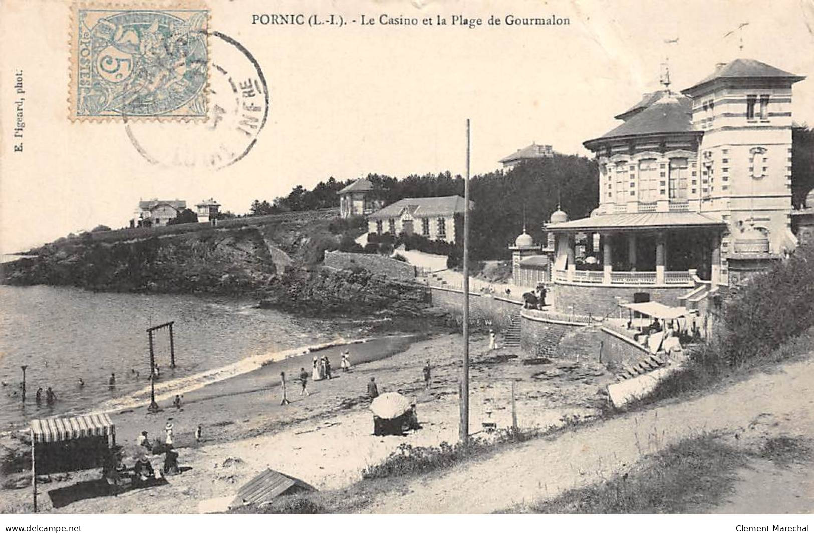 PORNIC - Le Casino Et La Plage De Gourmalon - état - Pornic