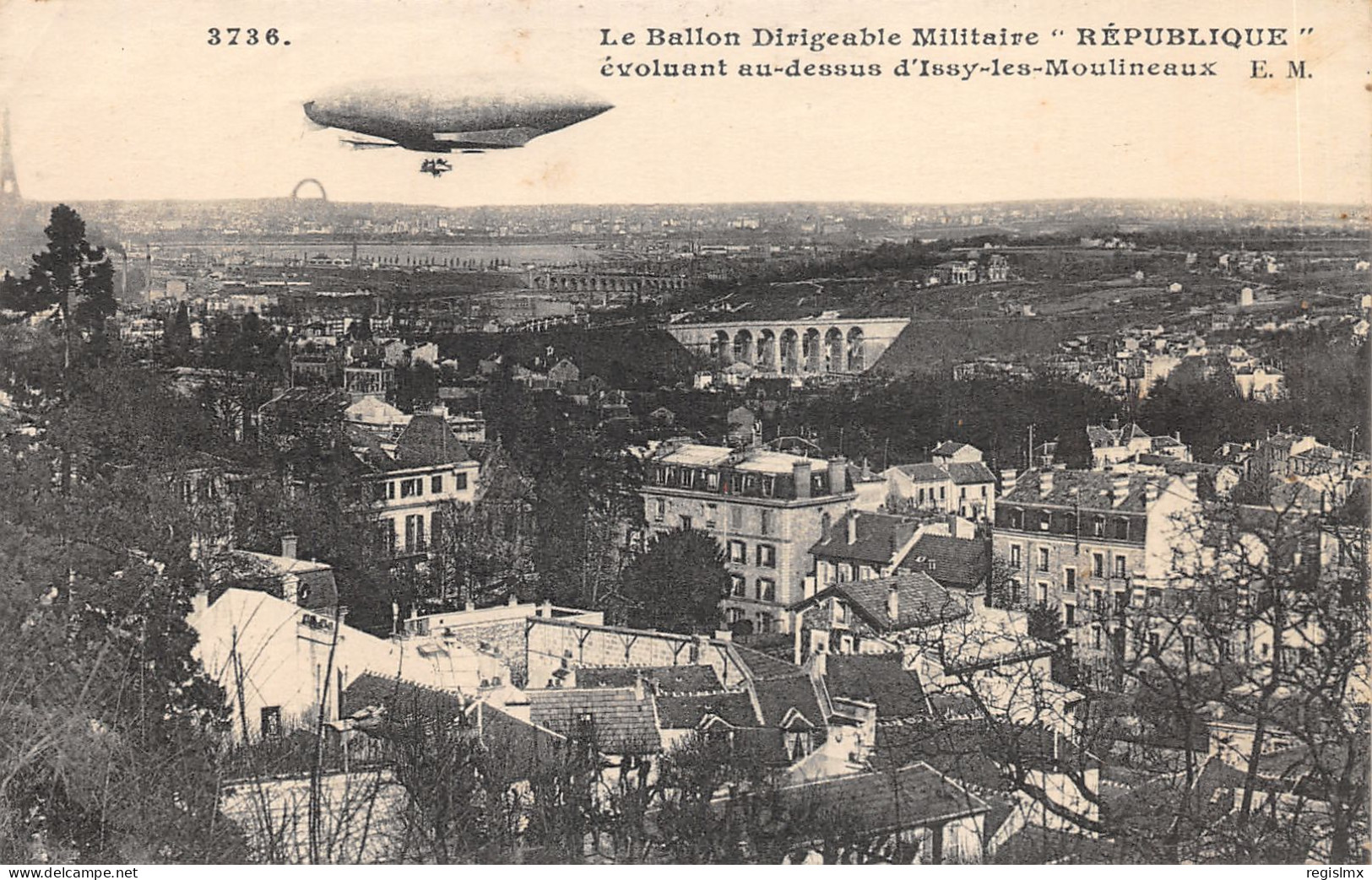 92-ISSY LES MOULINEAUX-DIRIGEABLE MILITAIRE-N°585-F/0079 - Issy Les Moulineaux