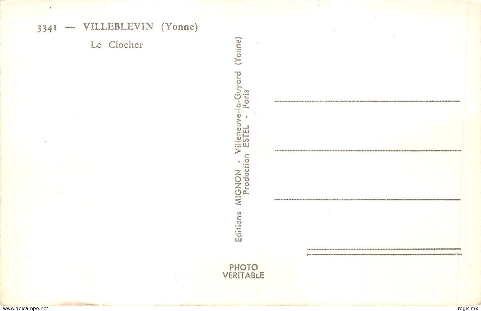 89-VILLEBLEVIN-LE CLOCHER-N°585-E/0109 - Villeblevin