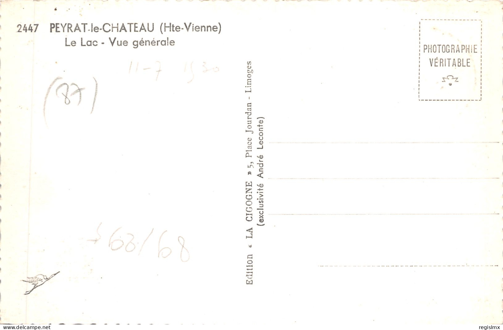 87-PEYRAT LE CHÂTEAU-N°585-D/0183 - Other & Unclassified