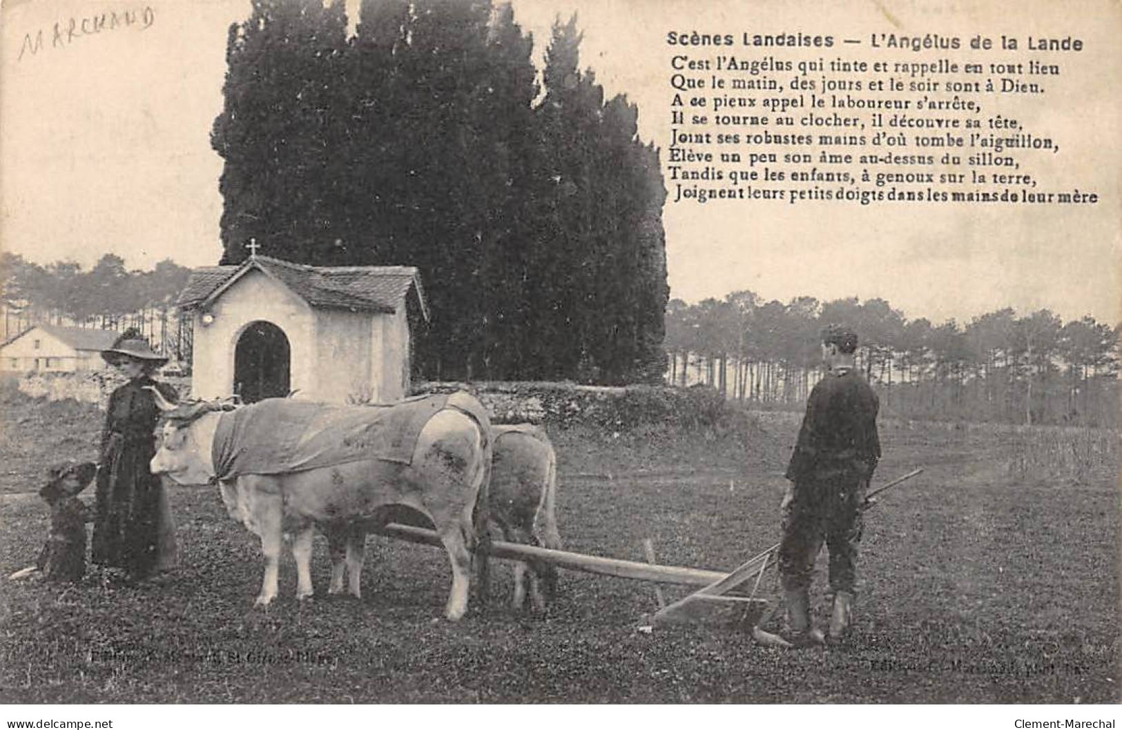 Scènes Landaises - L'Angélus De La Lande - état - Other & Unclassified