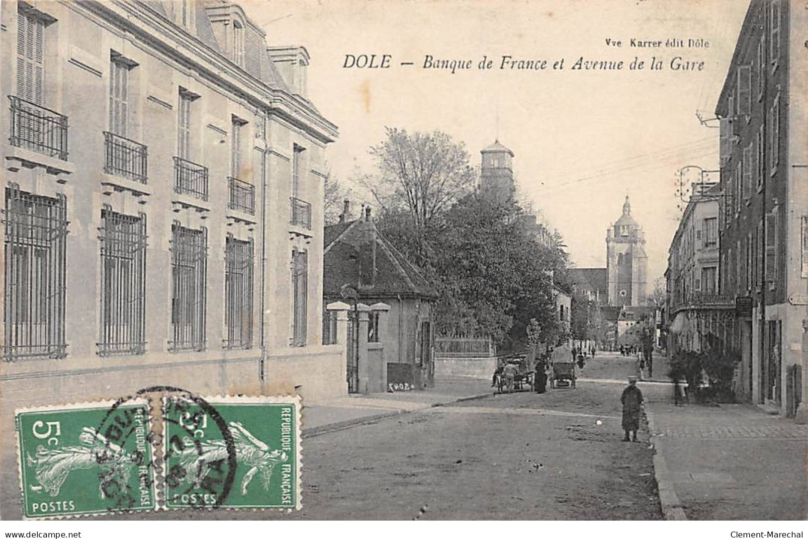 DOLE - Banque De France Et Avenue De La Gare - Très Bon état - Dole