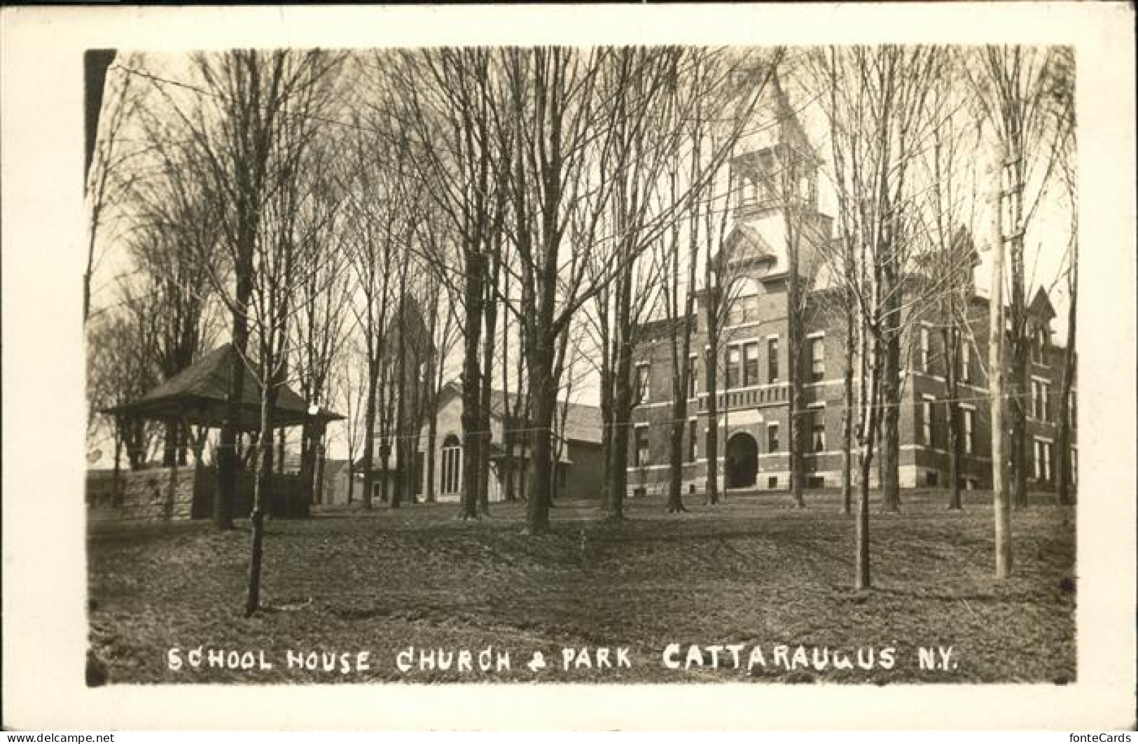 11322749 New_York_City School House Church & Park Cattaraugus - Other & Unclassified