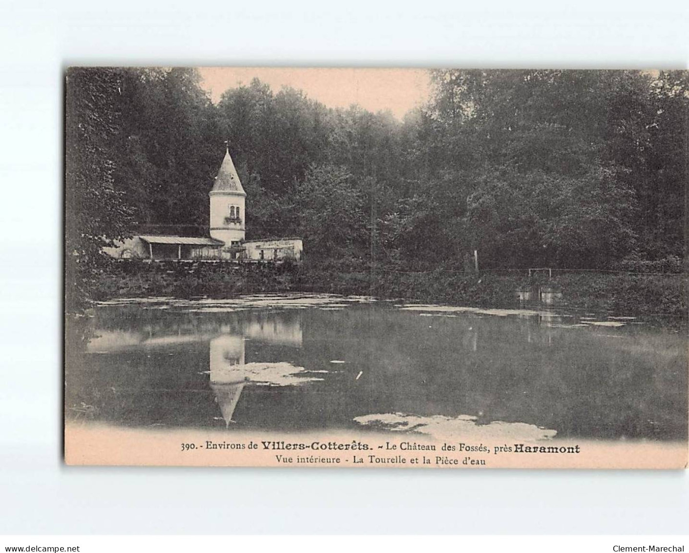 Le Château Des Fossés, Près HARAMONT, Vue Intérieure, La Tourelle Et La Pièce D'eau - Très Bon état - Autres & Non Classés