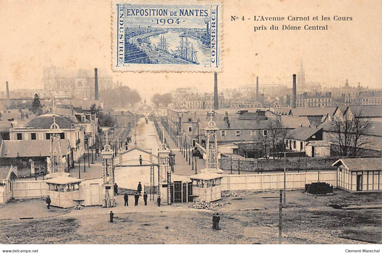 Exposition De NANTES 1904 - L'Avenue Carnot Et Les Cours Pris Du Dôme Central - Très Bon état - Nantes